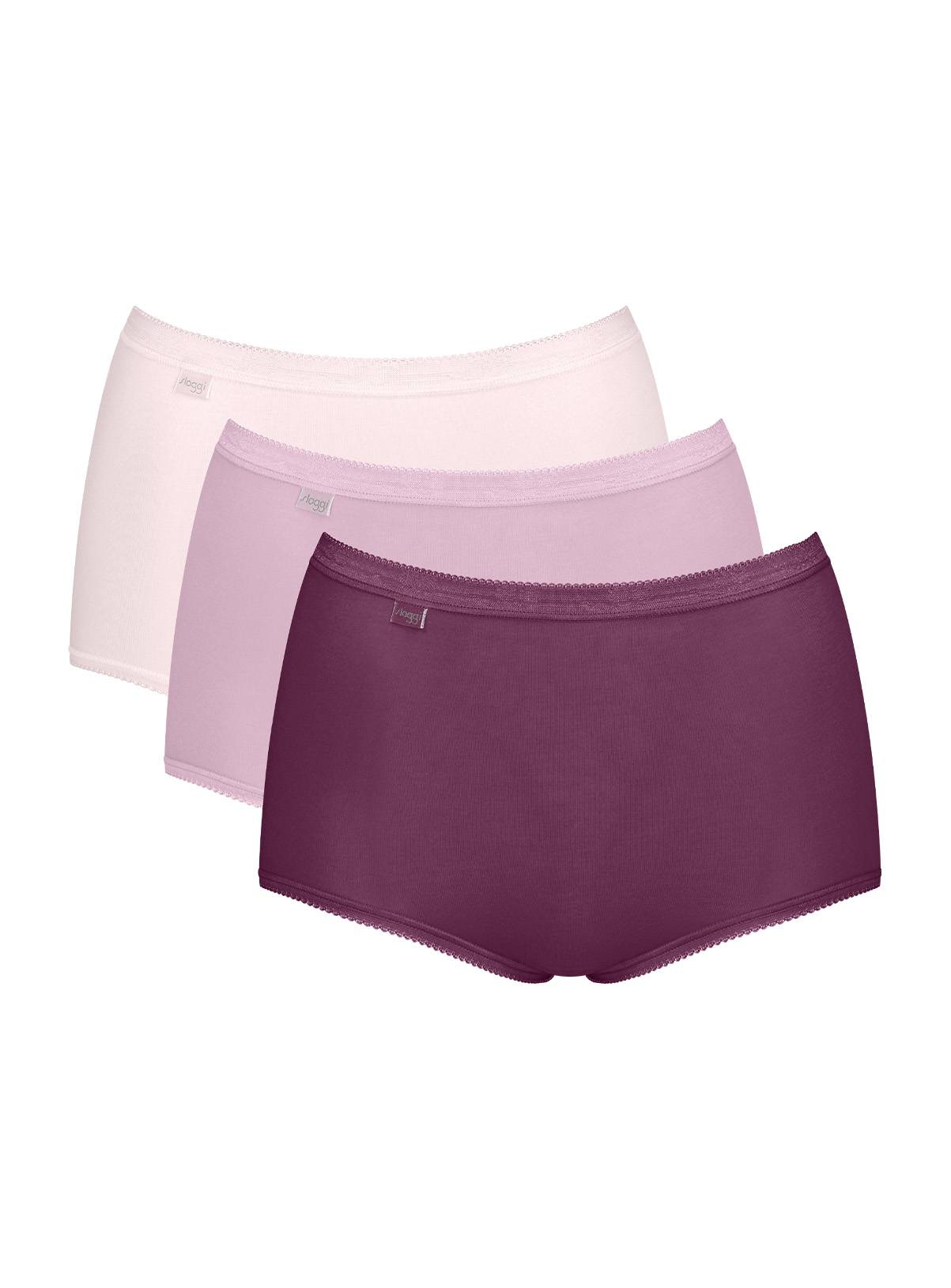 SLOGGI Basic Maxi Knickers 3 Pack Purple 20 - Image 1